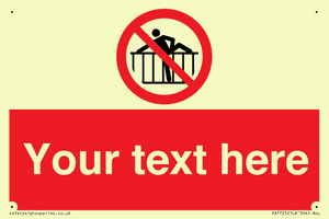 Custom prohibition do not cross barrier